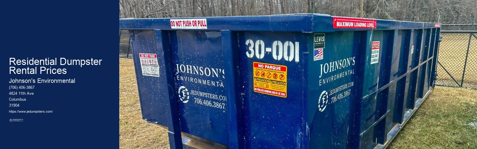 Residential Dumpster Rental Prices