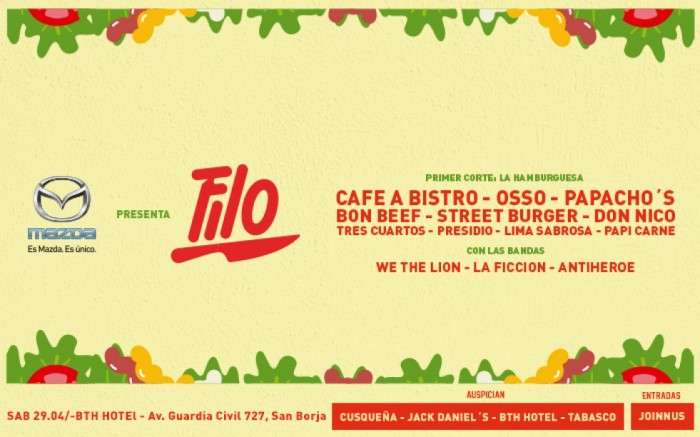 FILO - Primer Corte: La Hamburguesa / Comidas y bebidas / Joinnus