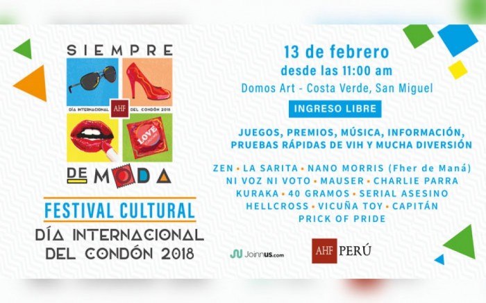 Festival Cultural - Día Internacional del Condón 2018 / / Joinnus