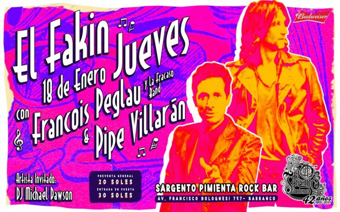 El Fakin Jueves: Francois Peglau & Pipe Villarán en vivo / / Joinnus