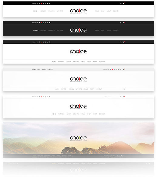 choice header layout