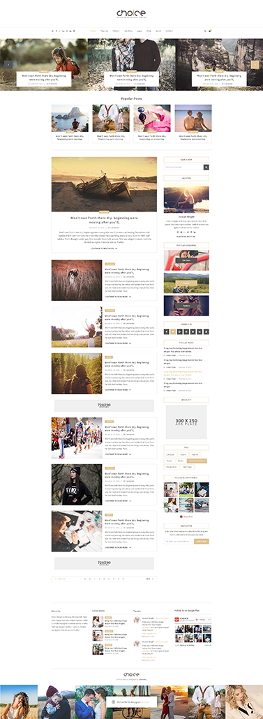 choice fashion wordpress blog