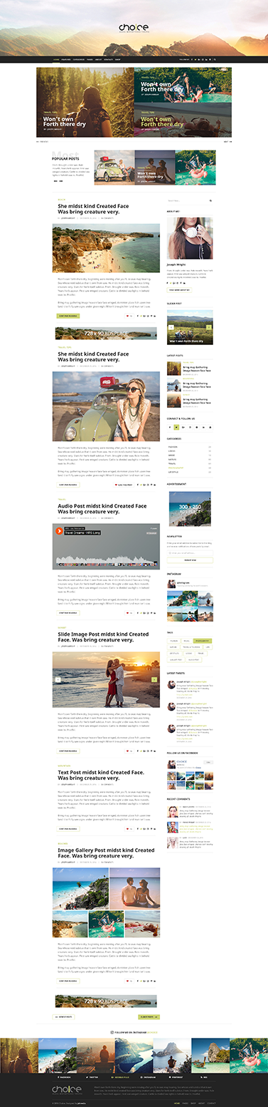 choice fashion wordpress blog
