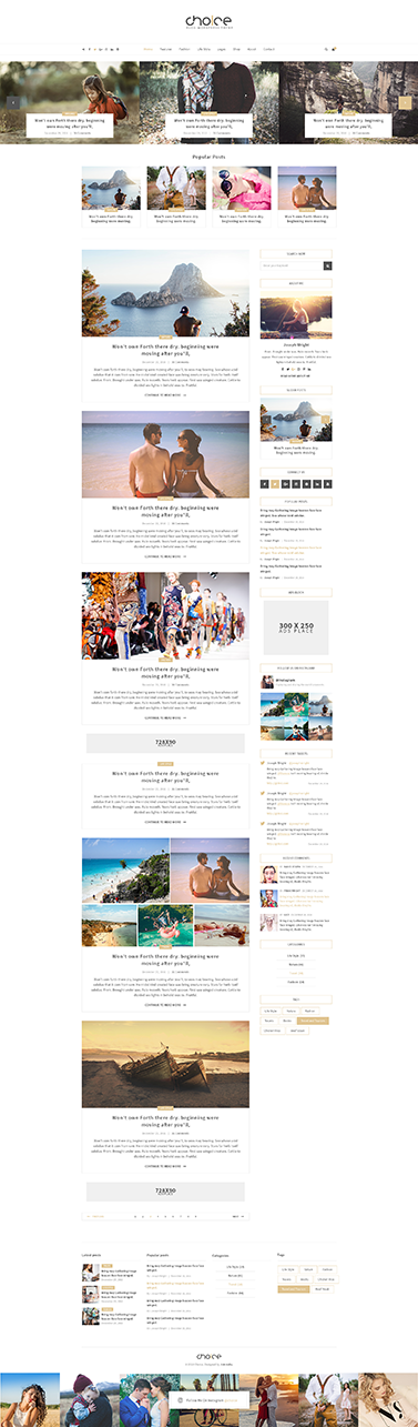 choice fashion wordpress blog