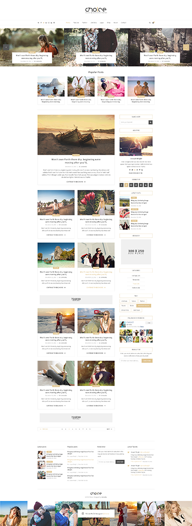 choice fashion wordpress blog