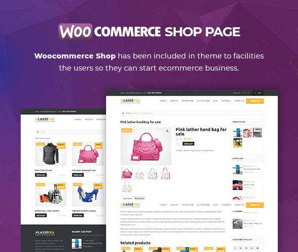 WooCommerce shop in classiera