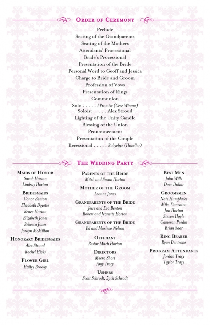 geoff jessica wedding invitations programs portfolio jon horton