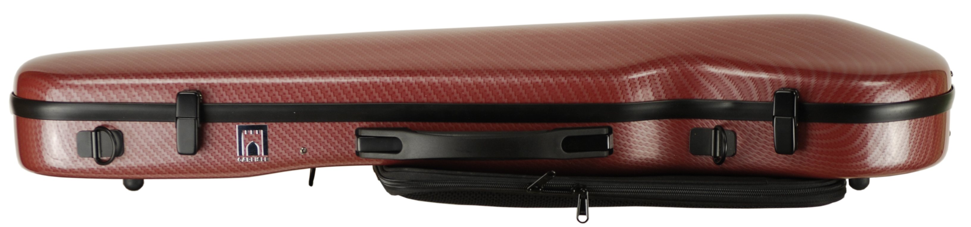 Carlisle Prestige Shaped Carbon Fiber Violin Case Red Carbon J.R