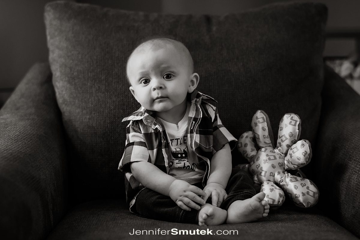 baby sitting in chair