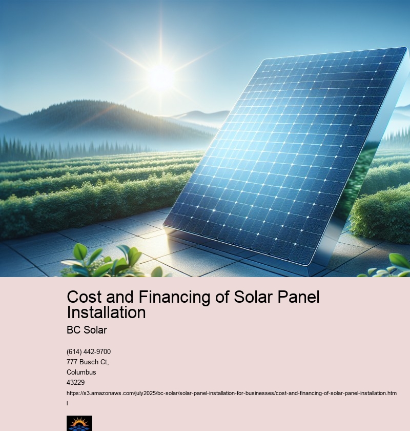 Cost and Financing of Solar Panel Installation