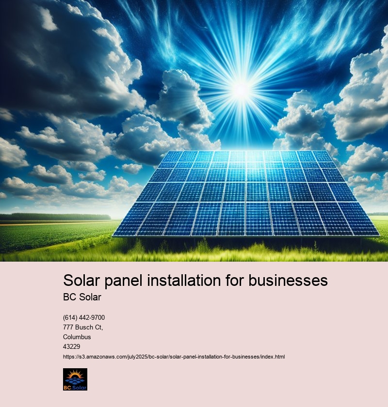 solar panel installation for businesses