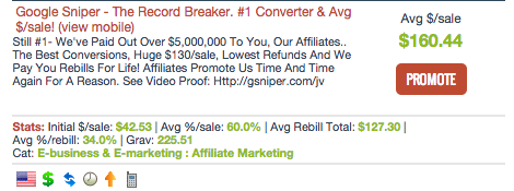 Google Sniper 3.0 Average Commisions Per Sale