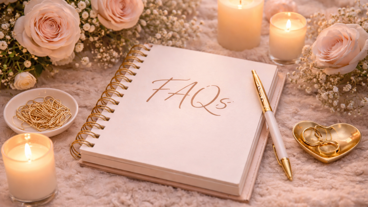 image of a notebook with FAQ written on it