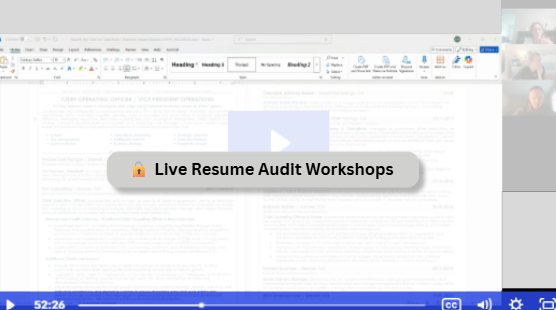 Small-group private equity resume audit workshop