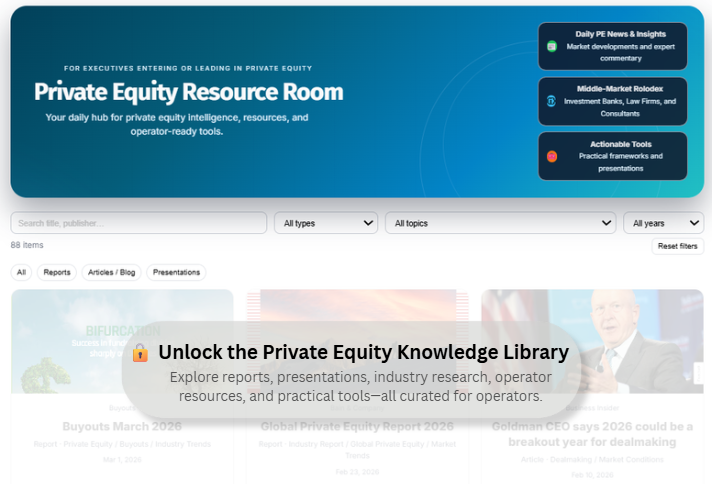 Private Equity Resource Room preview