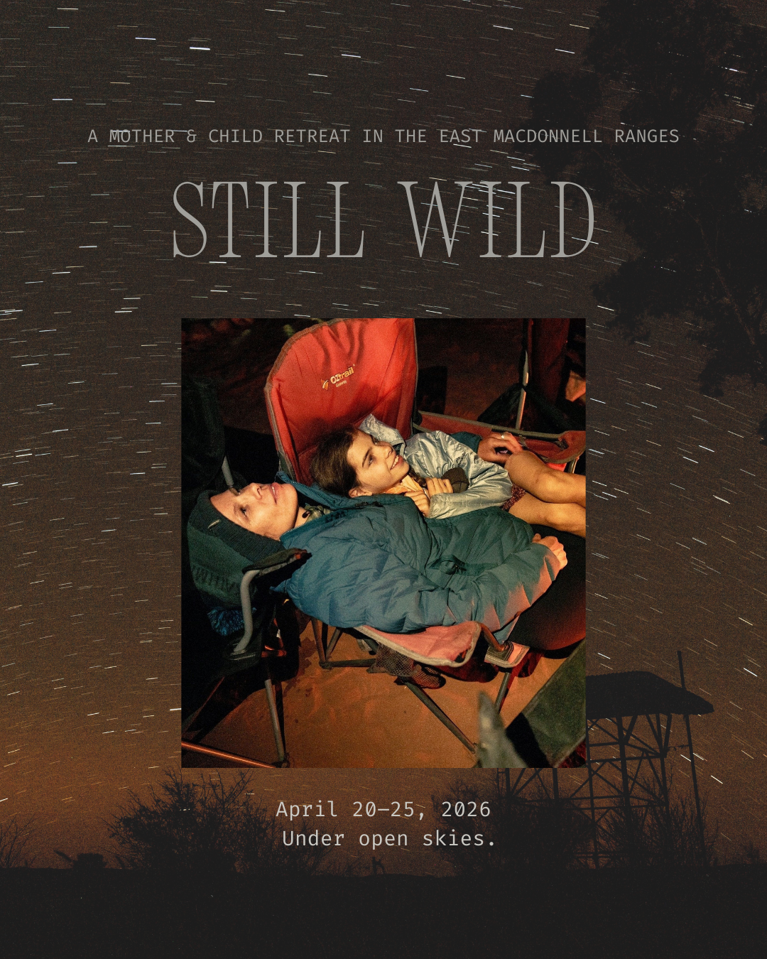 Still Wild mother and child experience under desert skies