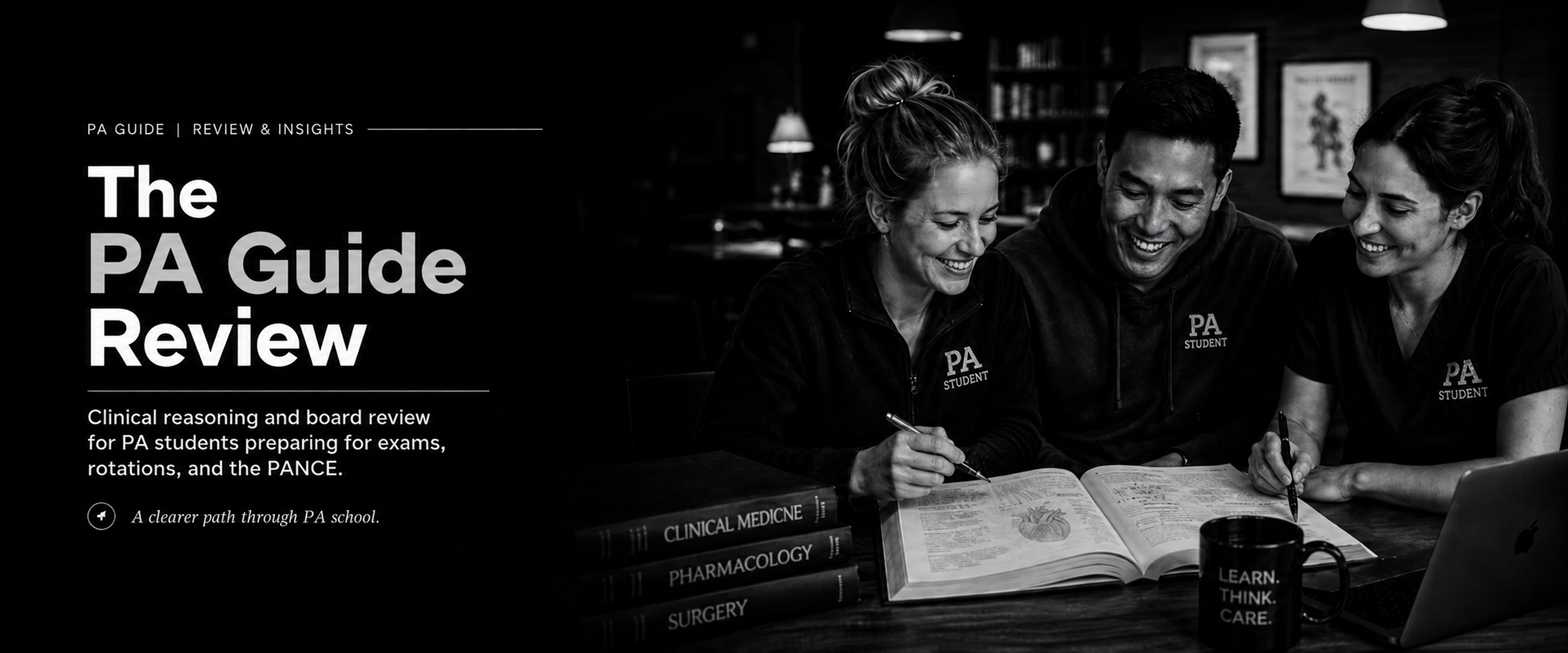 The PA Guide Review — clinical reasoning and board review for PA students preparing for exams, rotations, and the PANCE.