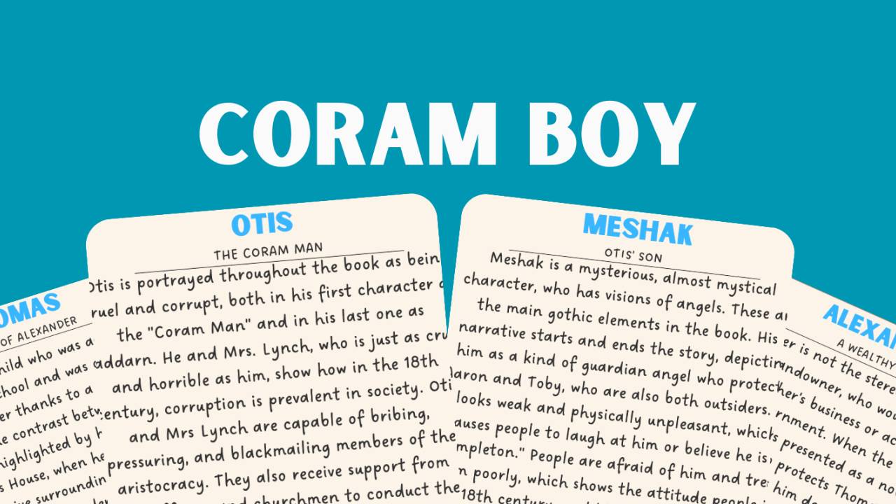 The Coram Boy GCSE Mindmap & Flashcards
