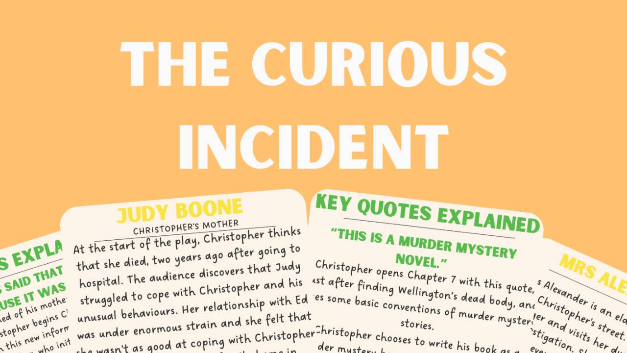 The Curious Incident of the Dog in the Night Time GCSE Mindmap & Flashcards