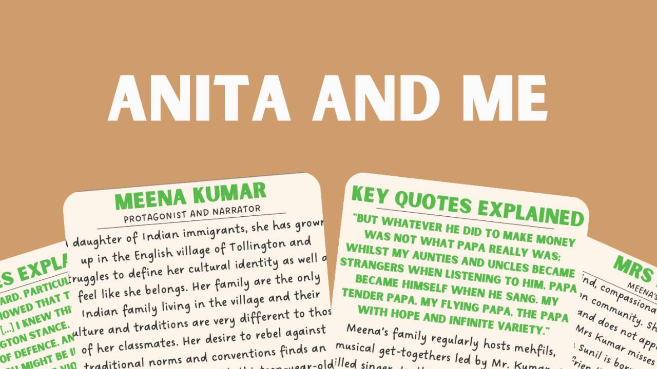 Anita & Me GCSE Mindmap & Flashcards