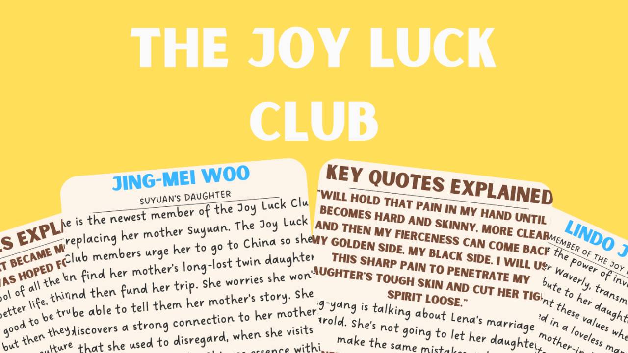 The Joy Luck Club GCSE Mindmap & Flashcards