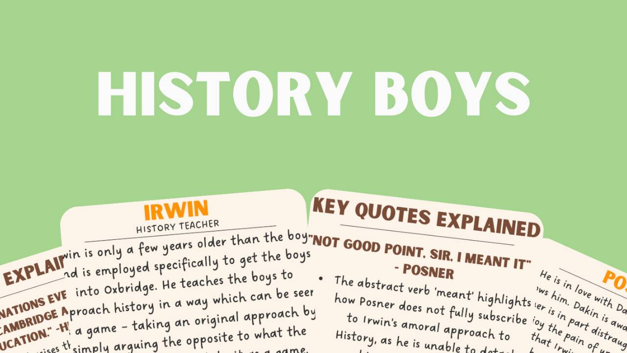 History Boys GCSE Mindmap & Flashcards