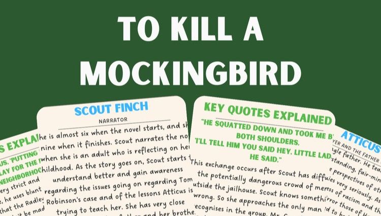 To Kill A Mockingbird GCSE Mindmap & Flashcards