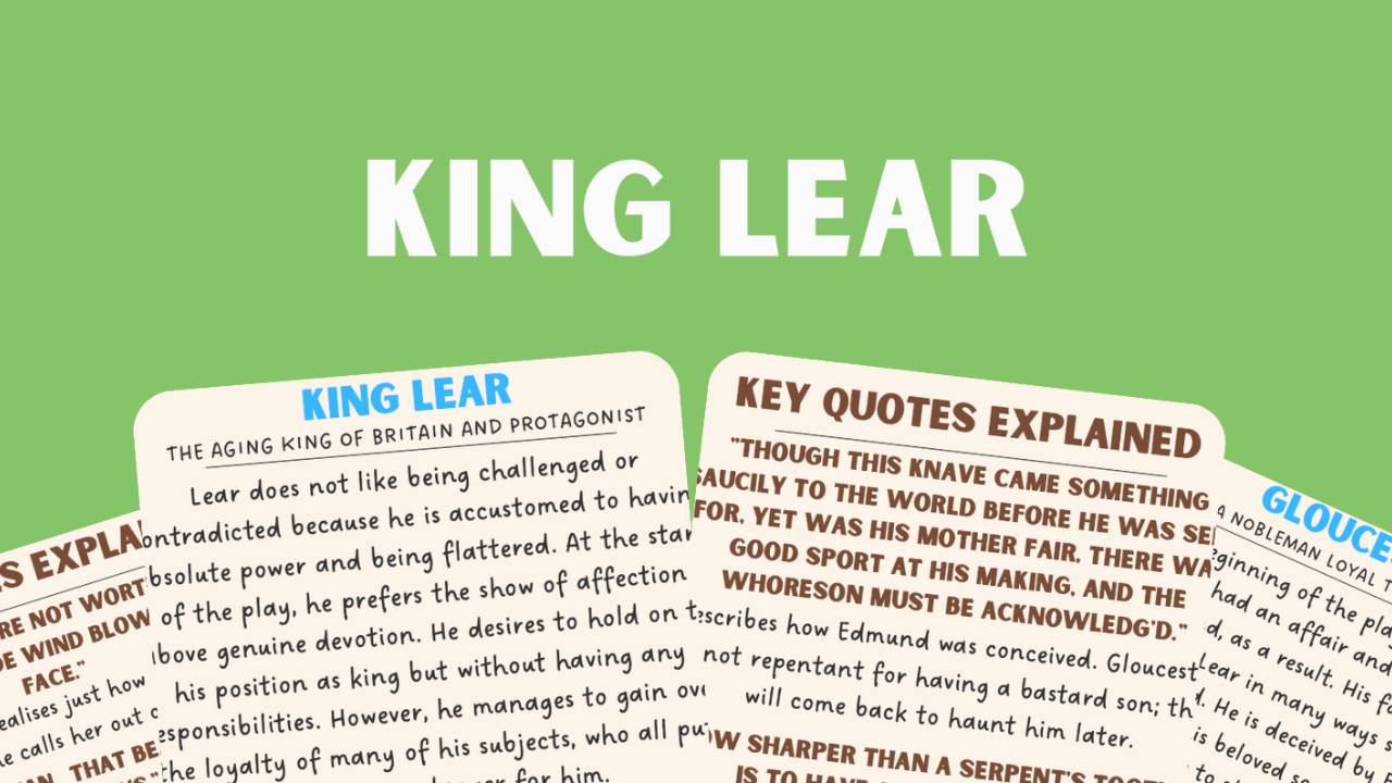 King Lear GCSE Mindmap & Flashcards