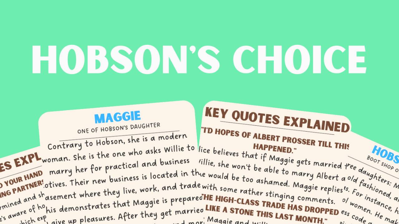 Hobson’s Choice GCSE Mindmap & Flashcards