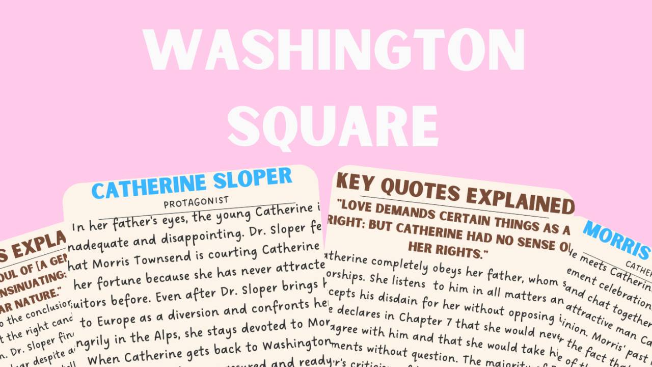 Washington Square GCSE Mindmap & Flashcards