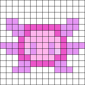 Axolotl Bucket (Pink) Perler Bead Pattern, Bead Sprites