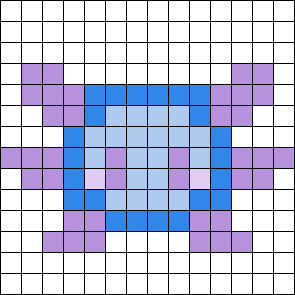 Blue Axolotl Perler Bead Charm Perler Bead Pattern, Bead Sprites