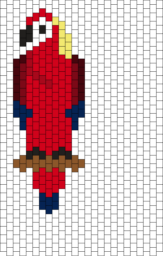 Cuban Macaw Pony Bead Patterns | Animals Kandi Patterns for Kandi Cuffs