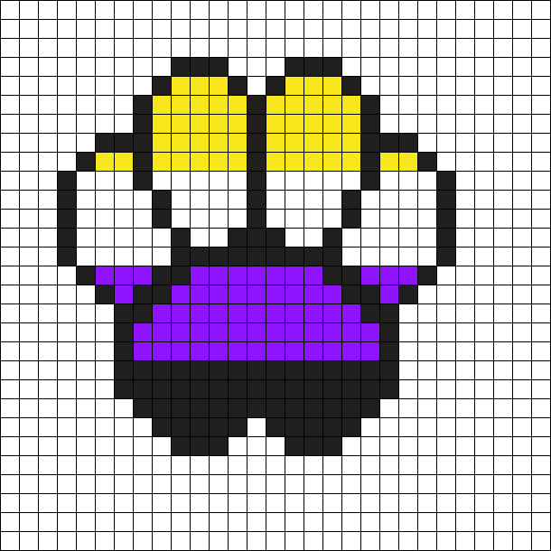 Non-binary Paw Print Perler