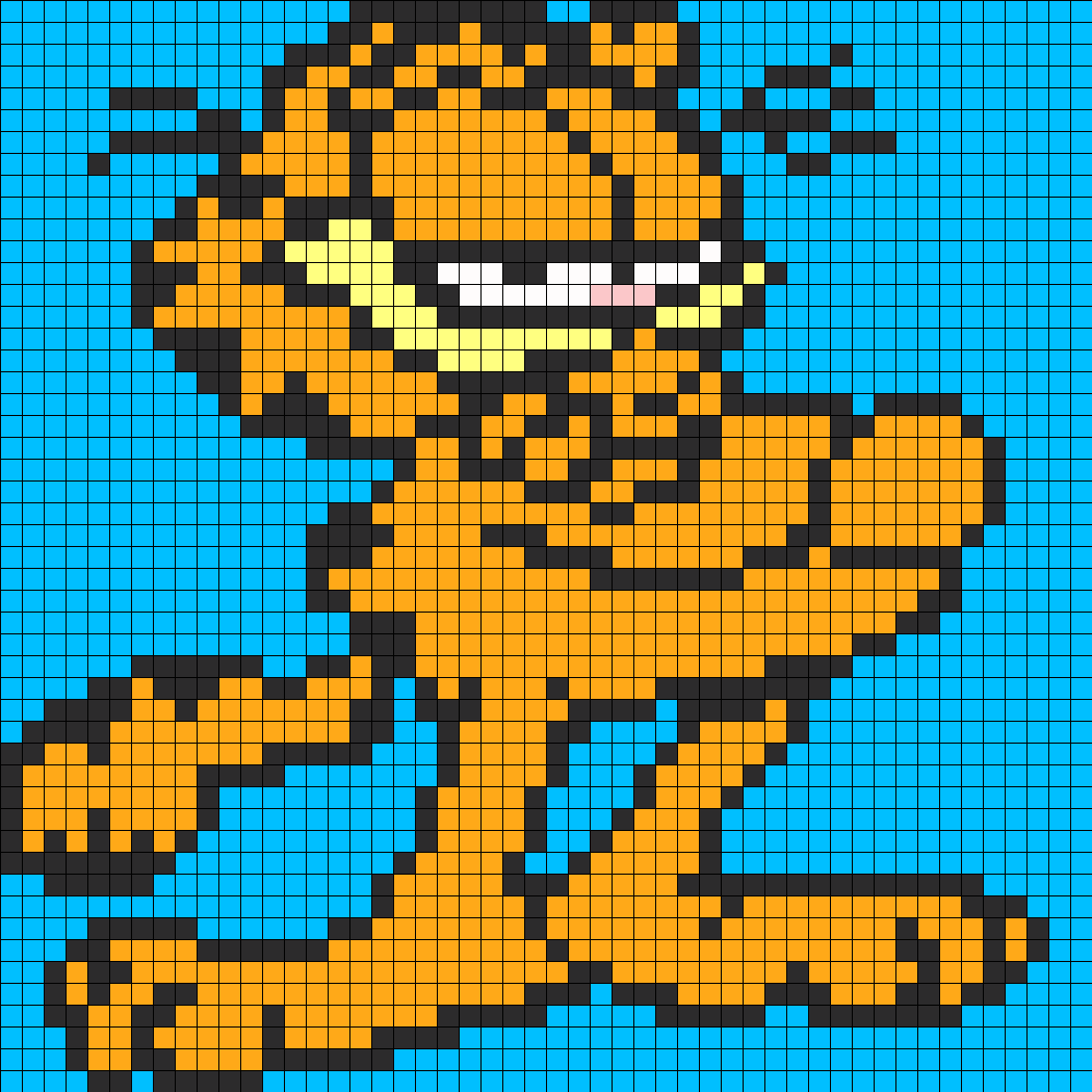 Garfield perler beads