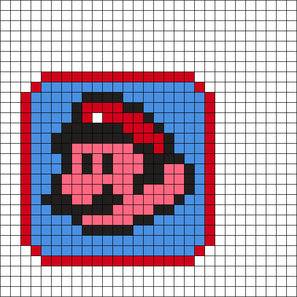 Mario Head Perler Bead Pattern | Bead Sprites | Characters Fuse Bead ...