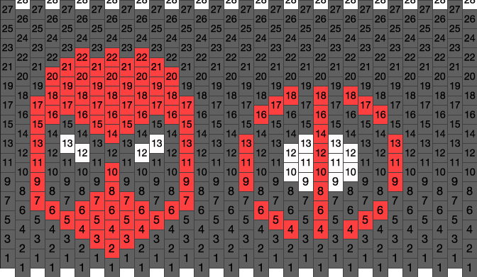 Deadpool Pony Bead Patterns | Characters Kandi Patterns for Kandi Cuffs