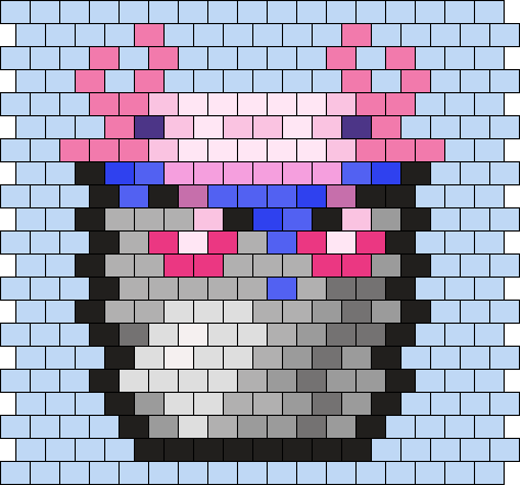 Axolotl Bucket (Pink) Perler Bead Pattern, Bead Sprites