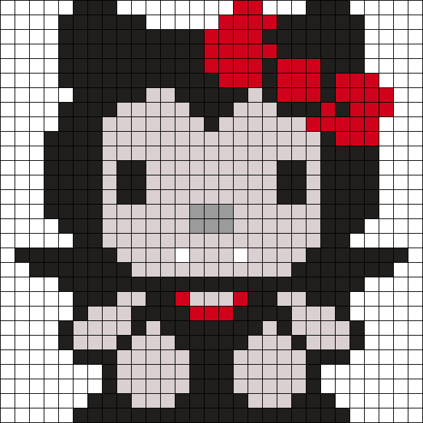 Vampire Kitty Perler Bead Pattern | Bead Sprites | Characters Fuse Bead ...