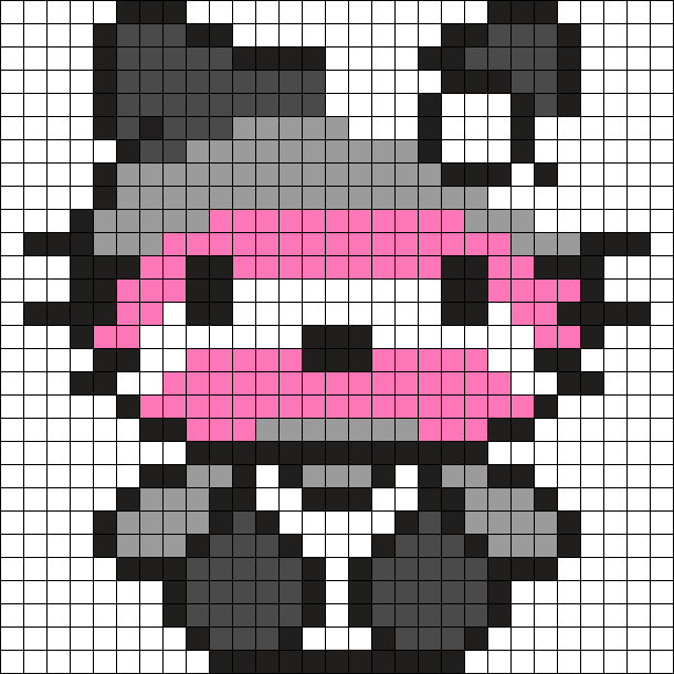 Pride Kitty (demigirl) Perler Bead Pattern | Bead Sprites | Characters ...