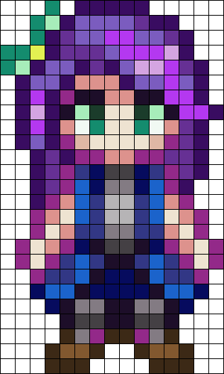Abigail Stardew Valley Perler Bead Pattern Bead Sprites Characters Abigail Stardew Valley Perler Bead Pattern Bead Sprites Characters