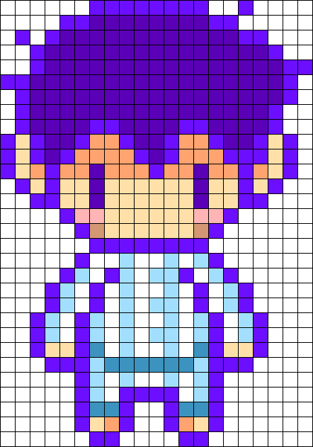 Omori Headspace Game-Accurate Hero Sprite Perler Bead Pattern, Bead Sprites