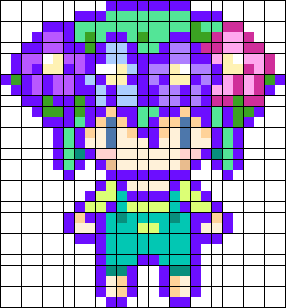 Dreamworld Headspace Basil Omori Perler Bead Pattern Bead