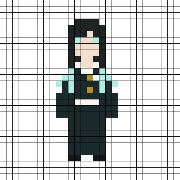 Muichiro Tokito Perler Pattern