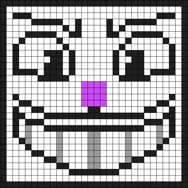 King Dice Face - Perler Charm