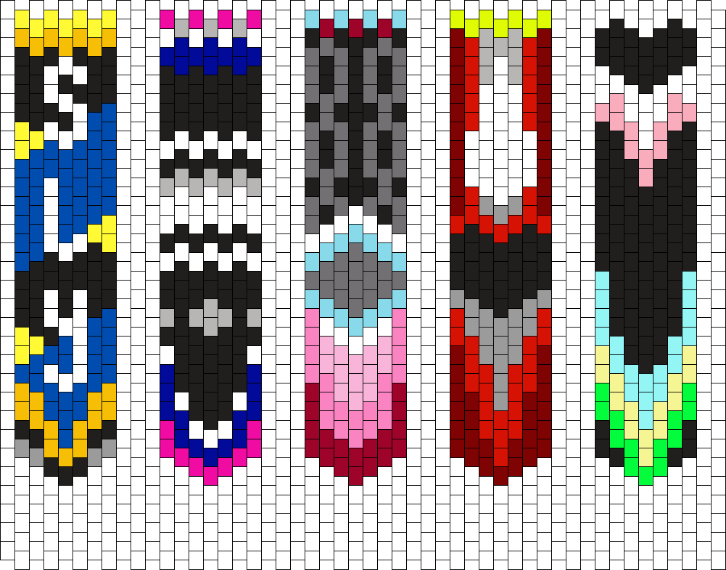 Dmmd Ties||Sly Blue, Sei, Mink, Mizuki, Vitri(Virus & Trip) Pony Bead ...