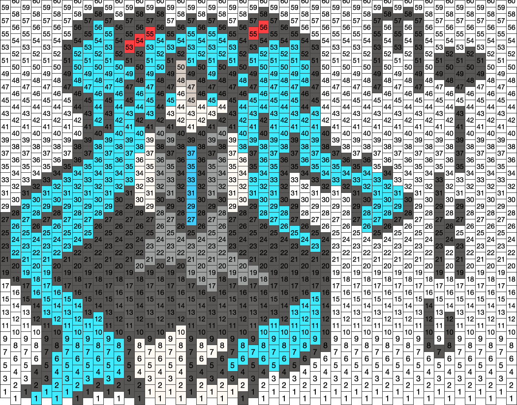 Miku 50 X 30 XL Cuff Pony Bead Patterns Characters Kandi Patterns 