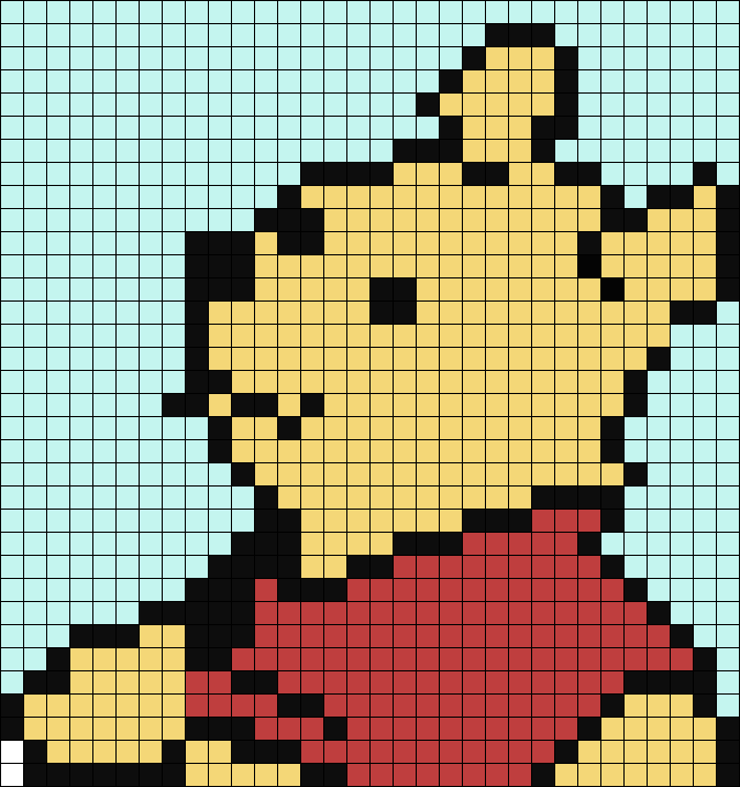 Whinnie The Pooh Perler Pattern