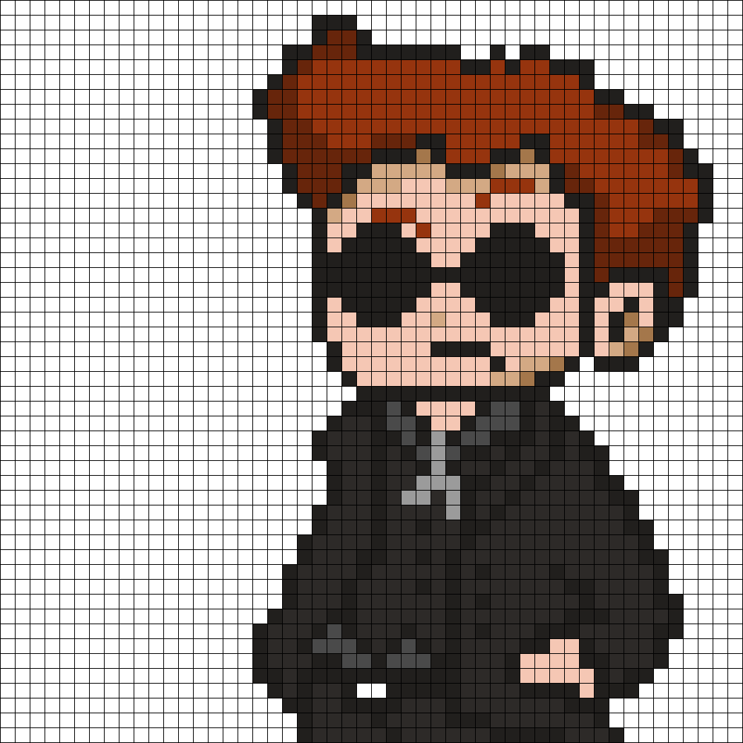 Crowley X Scott Pilgrim Sprite// Good Omens Perler Bead Pattern | Bead ...