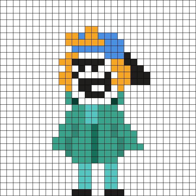 Kevin (Spooky Month) Perler Bead Pattern, Bead Sprites